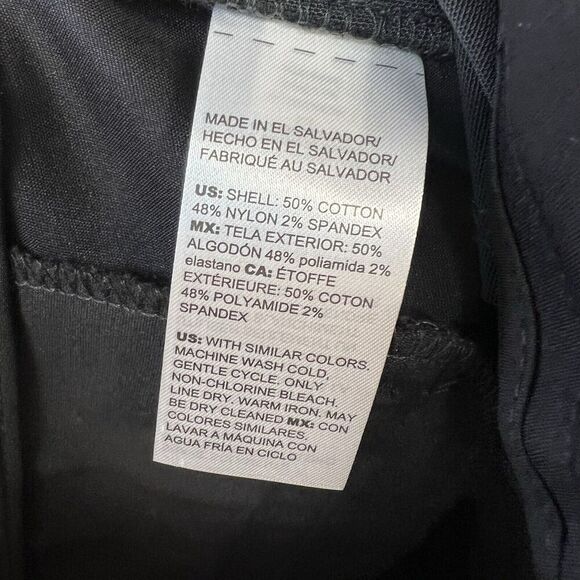 🆕 Chico’s Vented Straight Leg Cotton Pants In Black SZ 2/12 - Picture 7 of 7